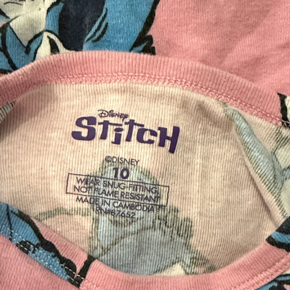 Disney Stitch Blue and Pink Kids Pajama Set 2 sets size 10 - Picture 3 of 3